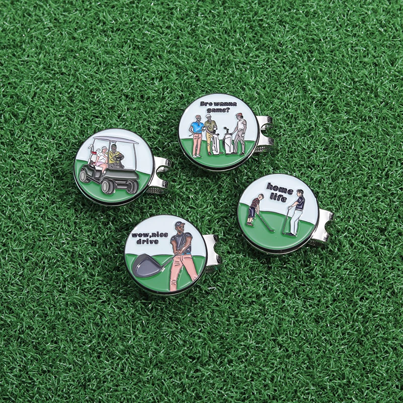 Golf Ball Mark with Magnetic Golf Hat Clip Marker Funny Gilmore One Putt Eagle Tiger Cap Design Golf Accessories Golfer Gifts