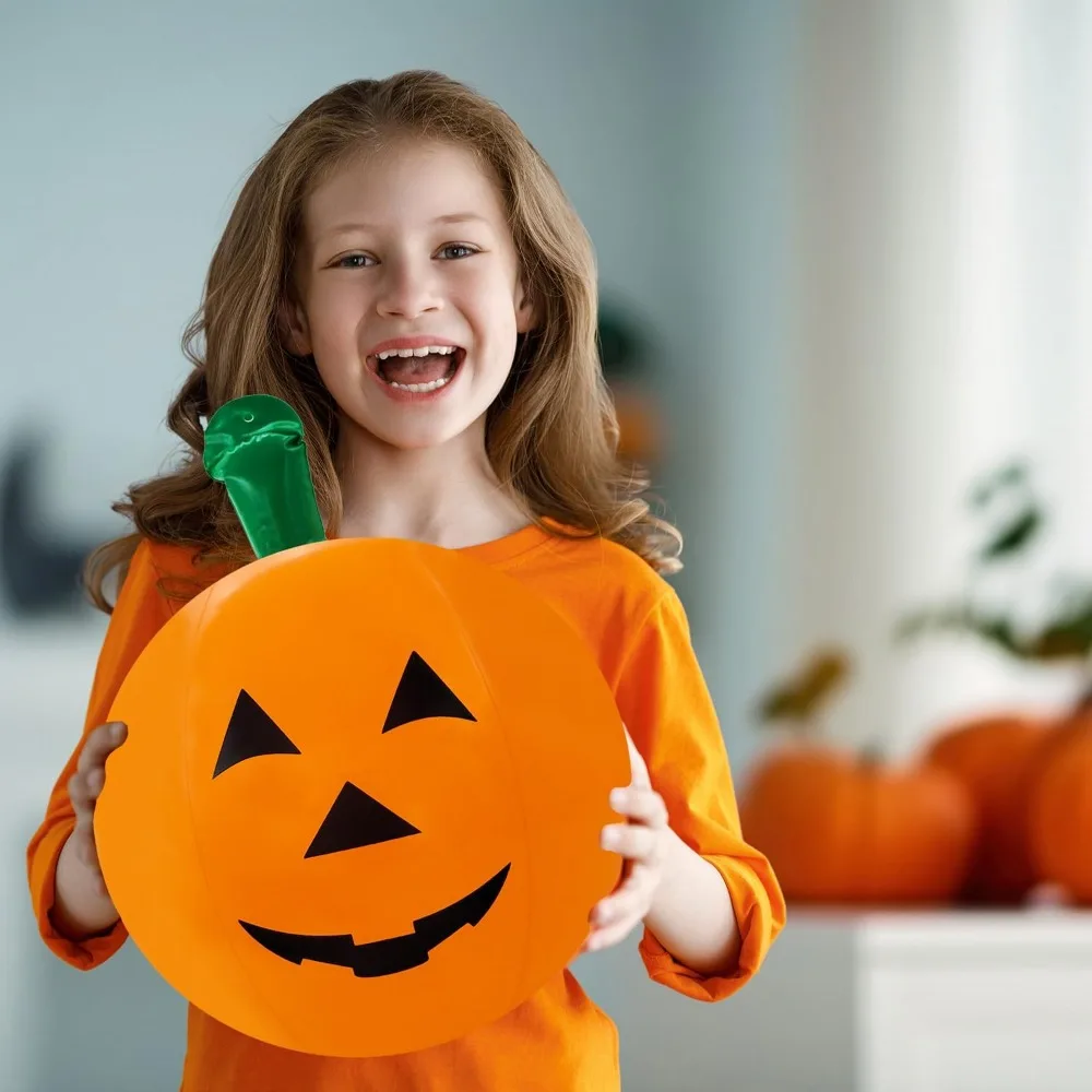 Halloween Pumpkin Inflatable Decorations, 16" Tall (6-Pack) Halloween Decor, Halloween Pumpkin Toy