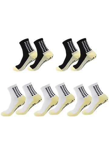 1/5/10/20 pair of football socks sports socks men's mid-calf socks silicone non-slip dot socks basketball yoga socks