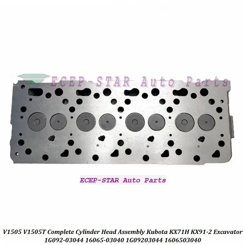 V1505 V1505T V1505D V1505E Complete Cylinder Head Assembly V1505-D 1G092-03044 16065-03040 For Kubota KX71H KX91-2 Excavators