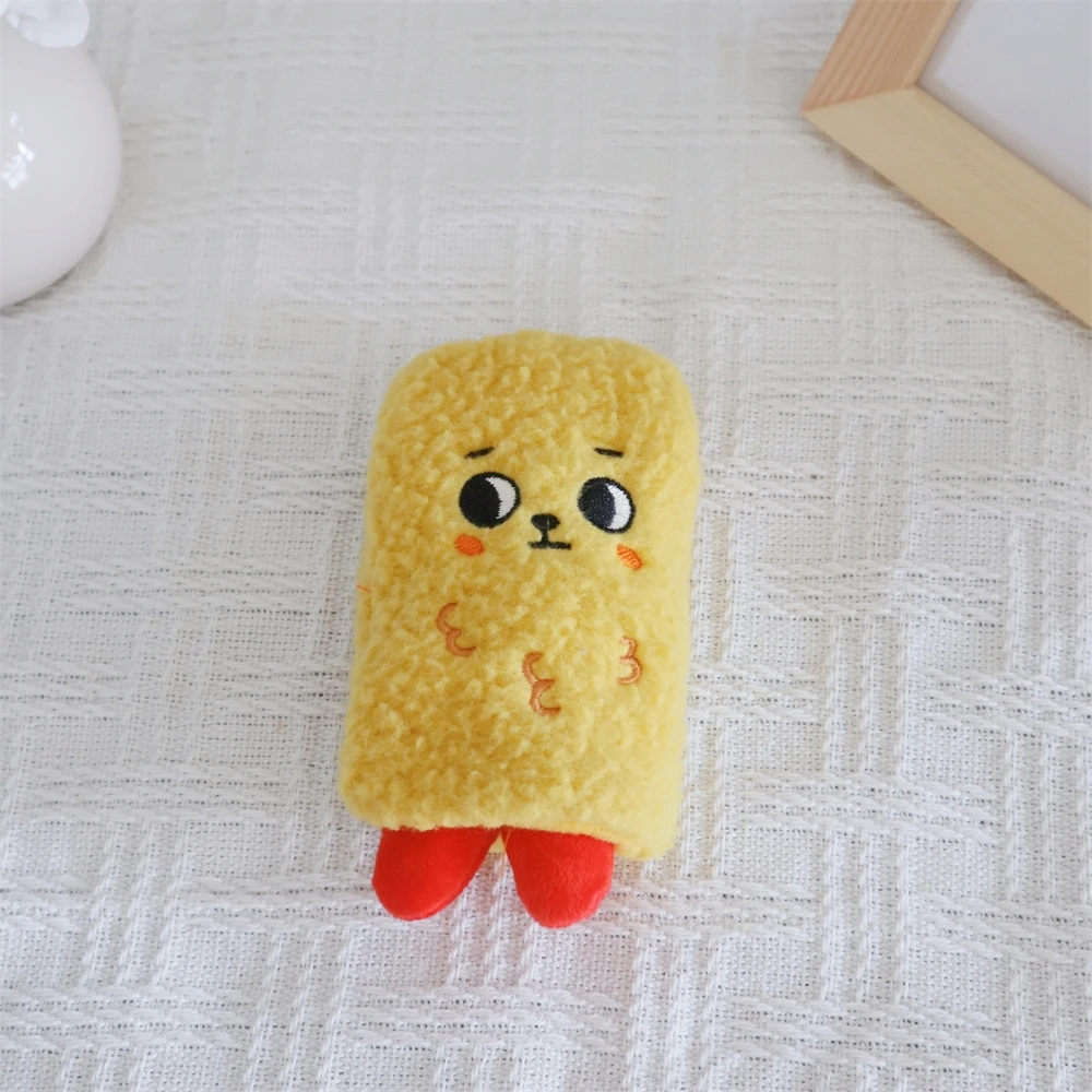 Ins New Cartoon Fried Shrimp Toy Sniff Toy Pet Dog Squeak Plush Toy Dog Interactive Toy Dog Nosework Toy