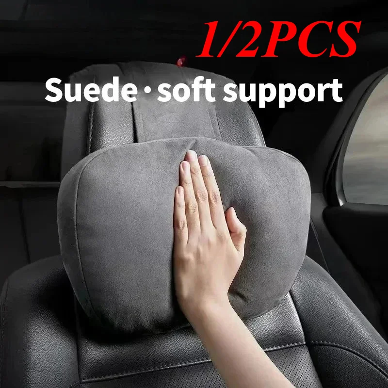 1/2PCS Memory Cotton Car Headrest Neck Support Car Accessories Seat Class Soft Universal Adjustable Car Pillow Neck Rest Cushion