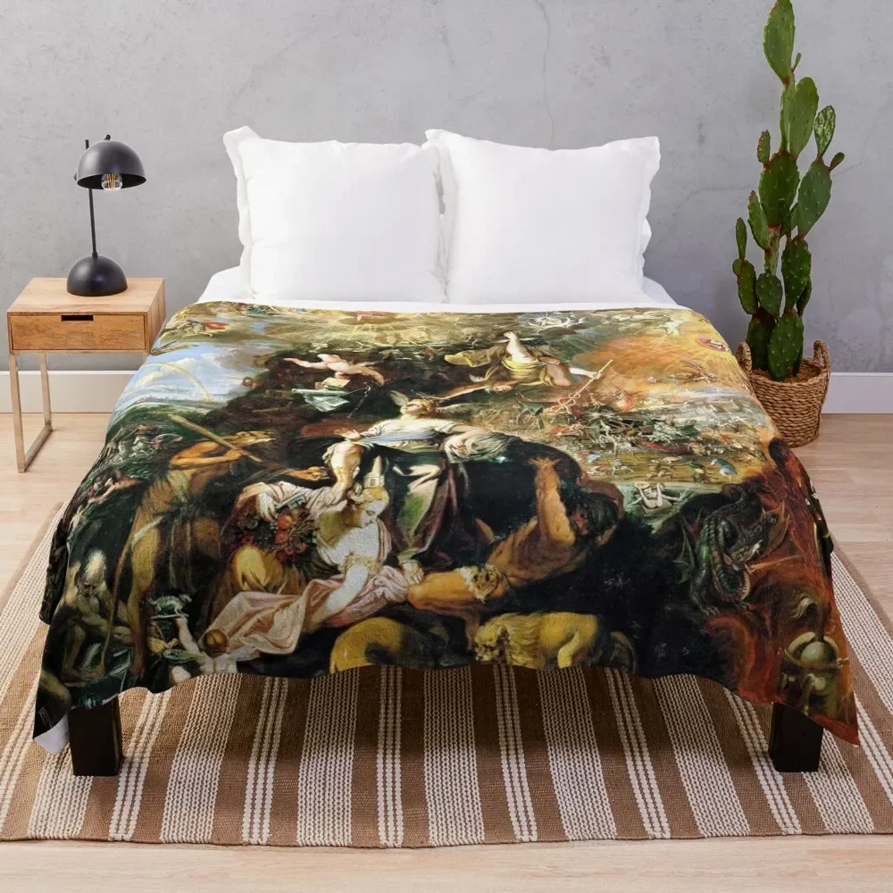 

Allegory of the Apocalypse - Joseph Heintz the Younger Throw Blanket blankets and throws Hairy Luxury Thicken Soft Big Blankets