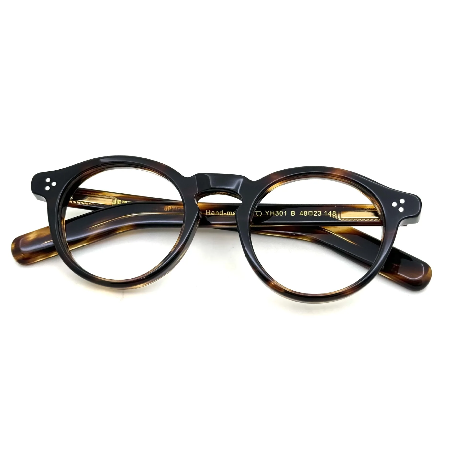 

Belight Optical James Tar*t Hand Made Italy Thick Acetate Double Color Men Women Vintage Retro Spectacle Frame YH301