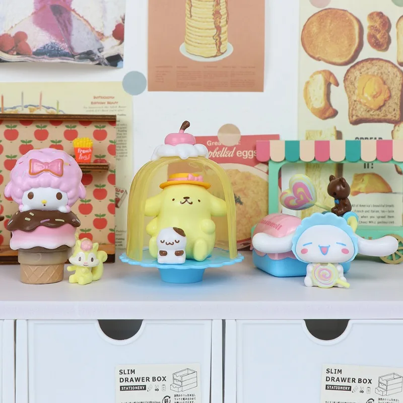 Sanrio – boîte aveugle colorée, série amusante, mélodie Pacha Dog Kulomi, cadeau pour fille