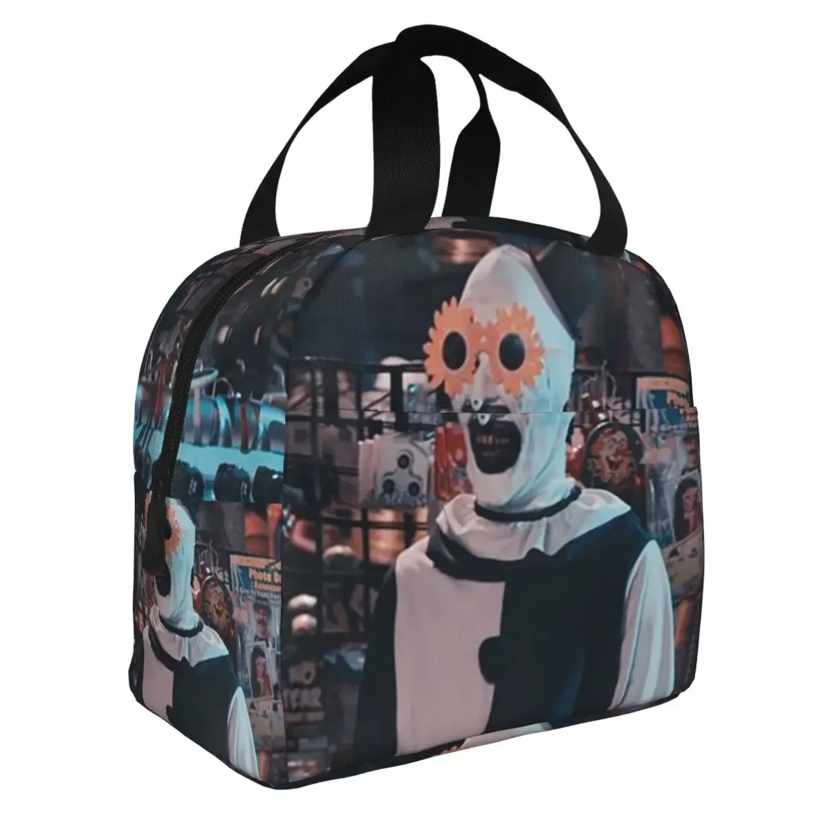 Terrifiers Girl Halloween Horror Movie Insulated Lunch Bag for Women Leakproof Cooler Thermal Bento Box Beach Camping Travel