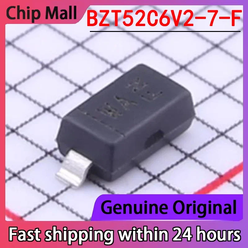

100 шт. новый оригинальный BZT52C6V2-7-F в упаковке SOD123 регулятор напряжения, оригинальный на складе