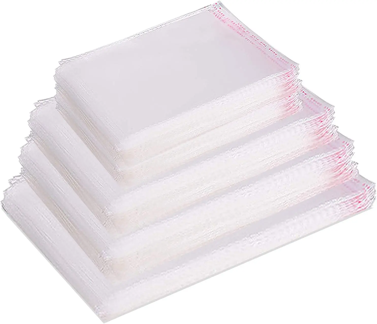 Bolsa de regalo de celofán transparente OPP autoadhesiva de 30/50/100 Uds., bolsa de almacenamiento de papelería, bolsa autosellante, bolsa de embalaje
