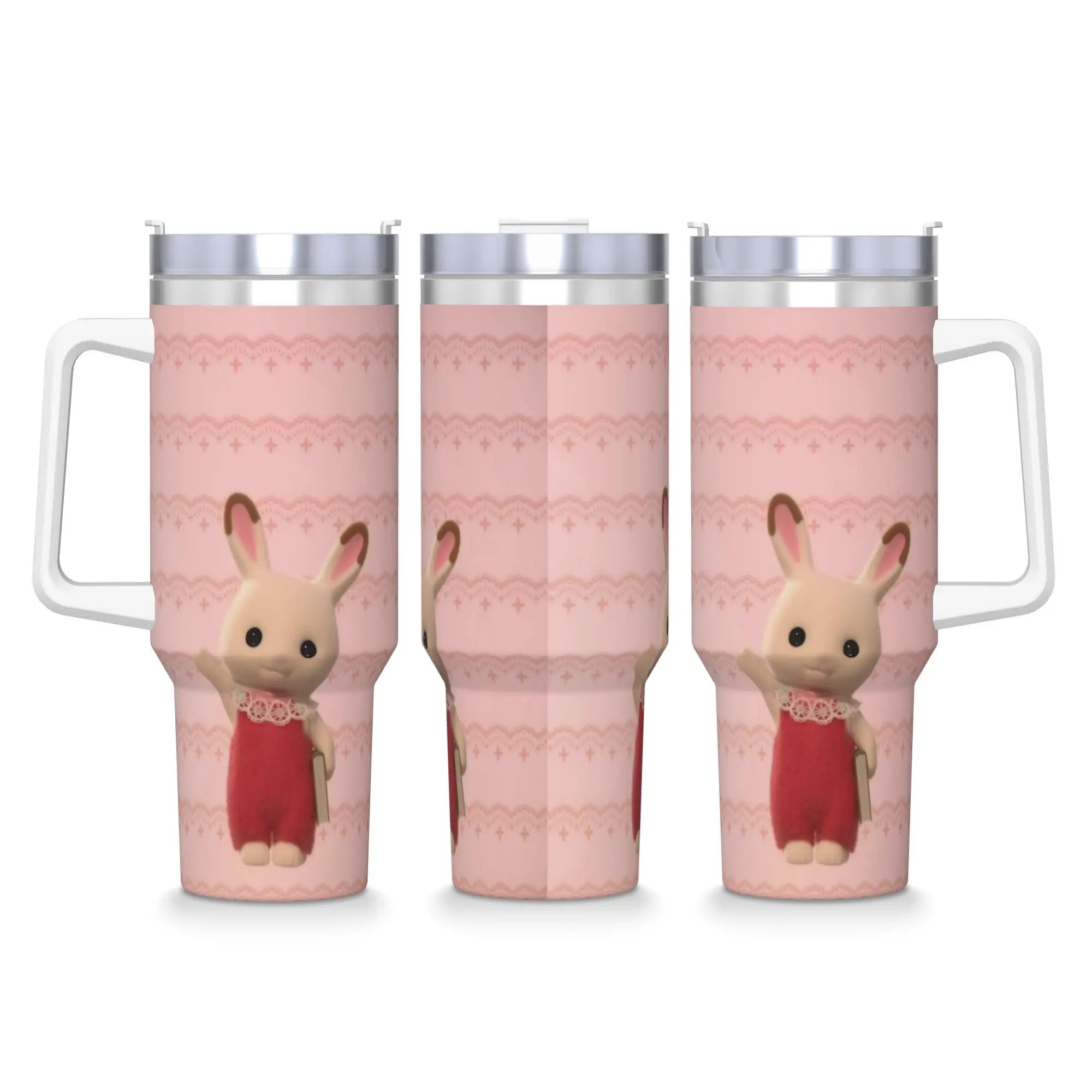

Stainless Steel Tumbler Sylvanian Families Thermal Cups Keep Heat Hot Drinks Mugs Cup Beach Printed Water Bottle