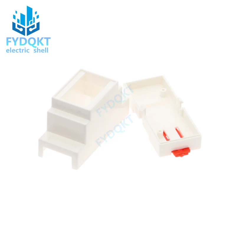 1pcs DIN Rail PLC Plastic Electronics Junction Box Project Case 88x37x59mm 4-01-1 35-Rail Mounting Instrument Housing ABS Shell