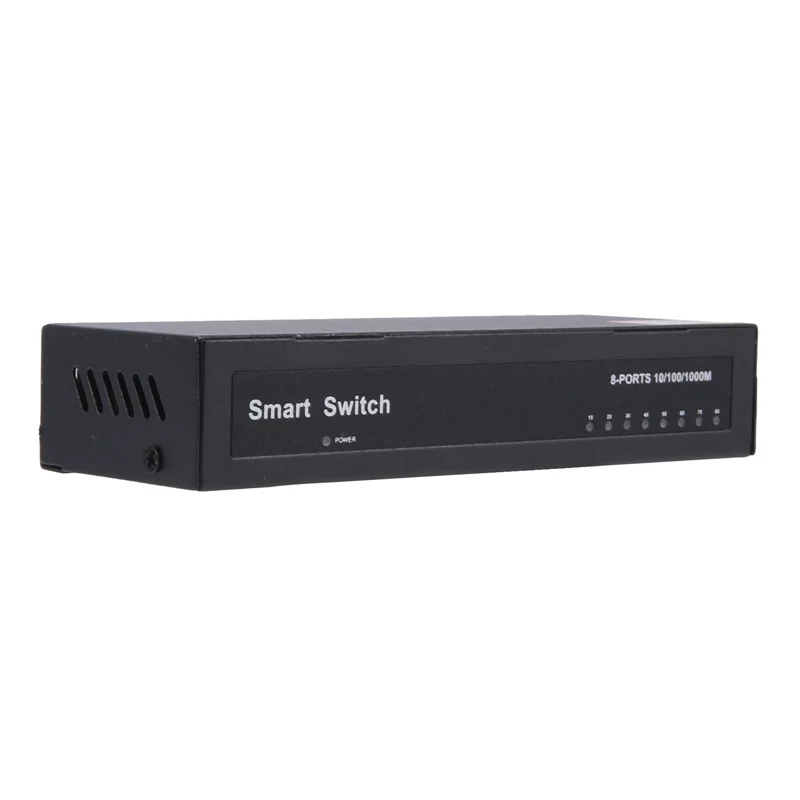 AED6-8 Port Gigabit Ethernet Switch Tidak Ada POE Network Switch Plug & Play Desktop Mount Meningkatkan Kinerja Jaringan US Plug