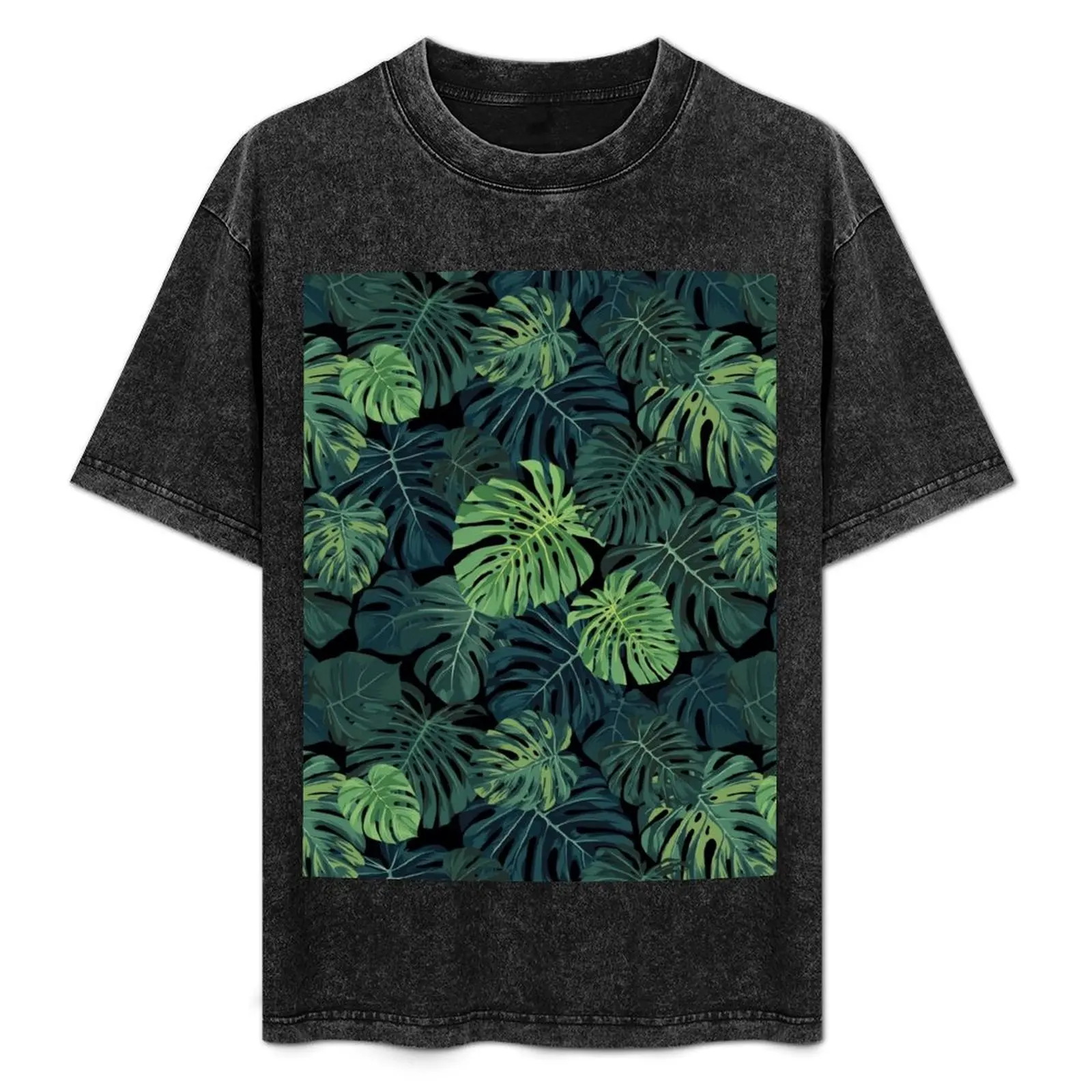 

Monstera leaves T-Shirt Non-Shrink Basic Cotton T-Shirt