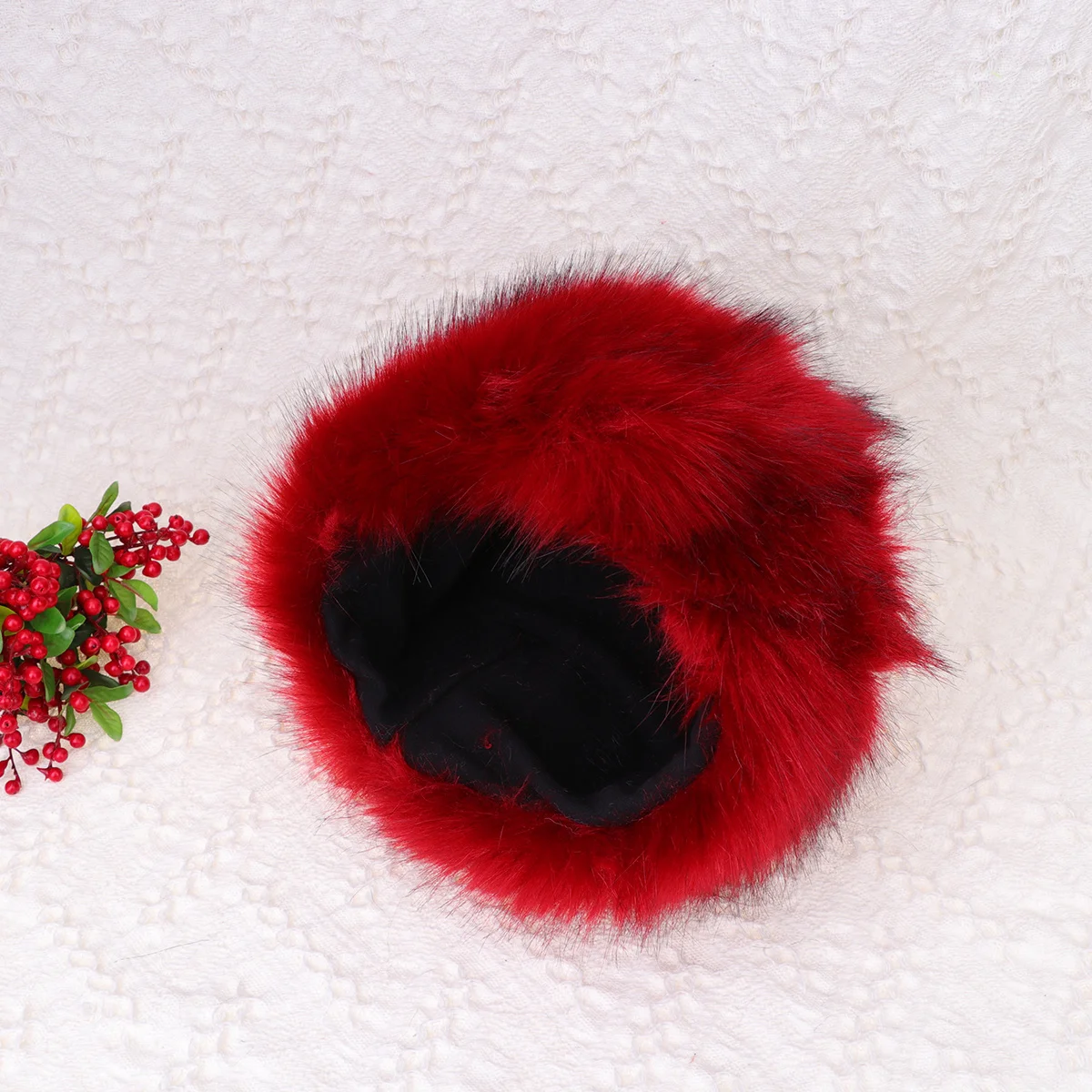 

Warm Faux Black Winter Cap For Girls Stylish Earmuff Design Cold Weather Headwear Ski Beanie Women Hat Warm Women