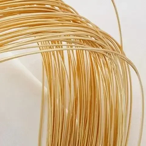 14K Gold-Wrapped Semi-Hard Copper Wire Non-Peeling for DIY Handmade Jewelry Modeling And Braiding