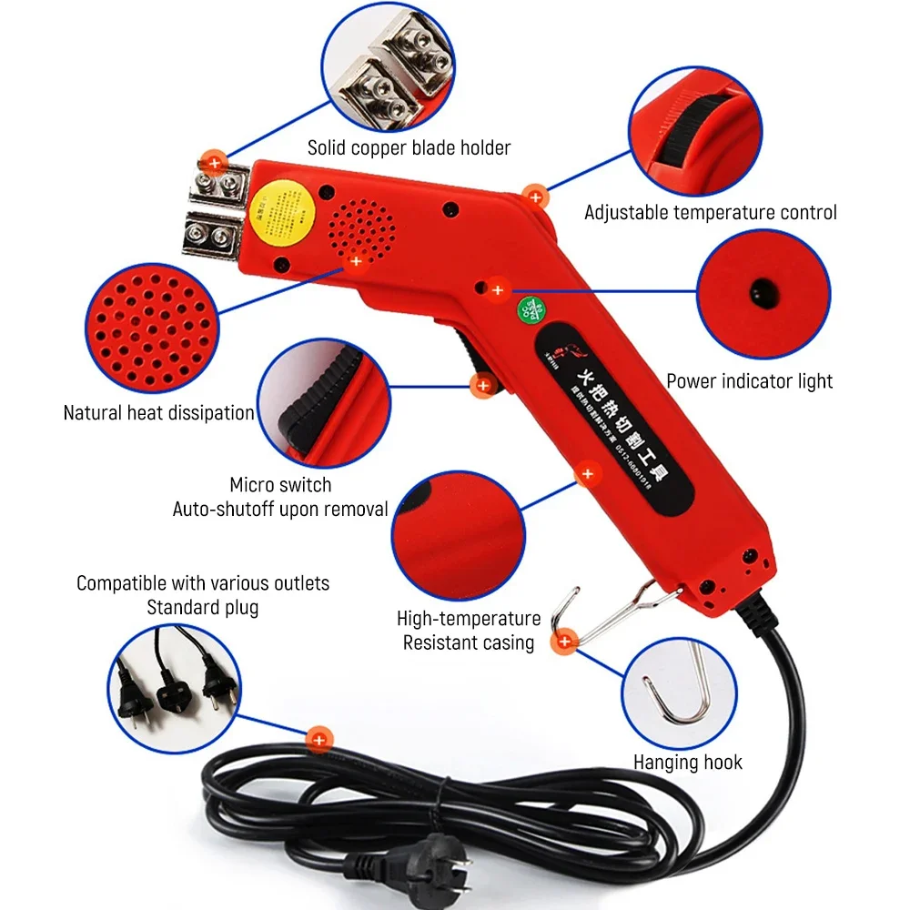 Taglierina elettrica per schiuma a coltello caldo Utensile da taglio a coltello caldo per taglierina termica per nylon e corda per tessuti e plastica