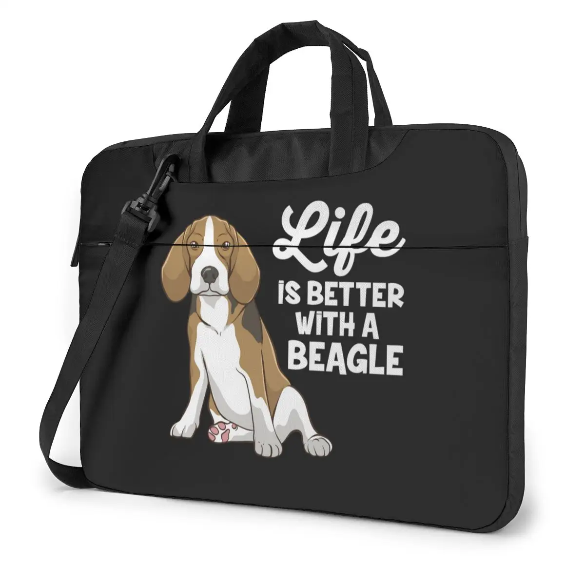 Beagle Puppy Laptop Bag Case Stylish Bicycle Computer Bag Clutch Shockproof Laptop Pouch