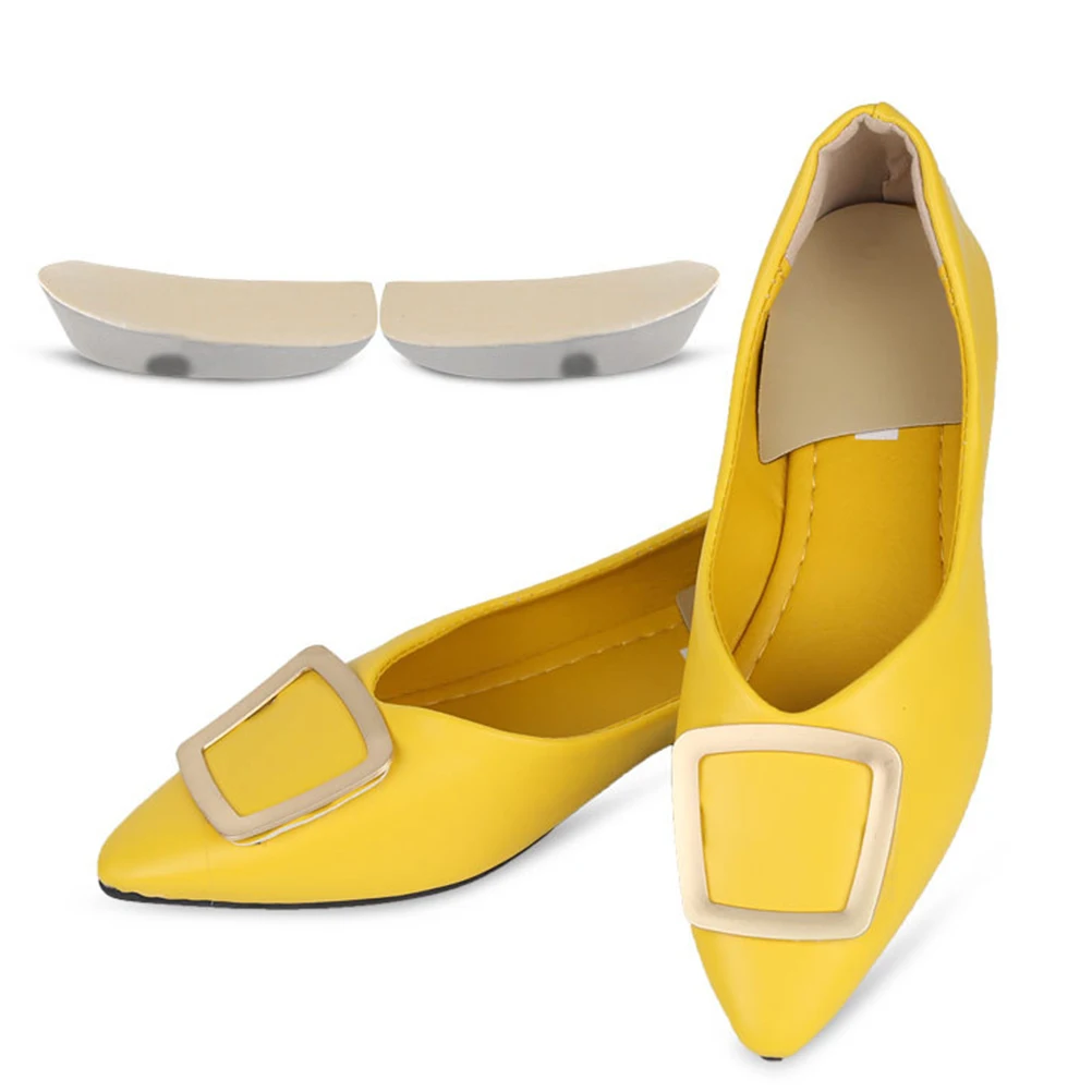 

2 Pairs Transparent Heel Lift Inserts O/X Leg Correction Insoles Invisible Height Increase Shoe Pads Orthotic Arch Support