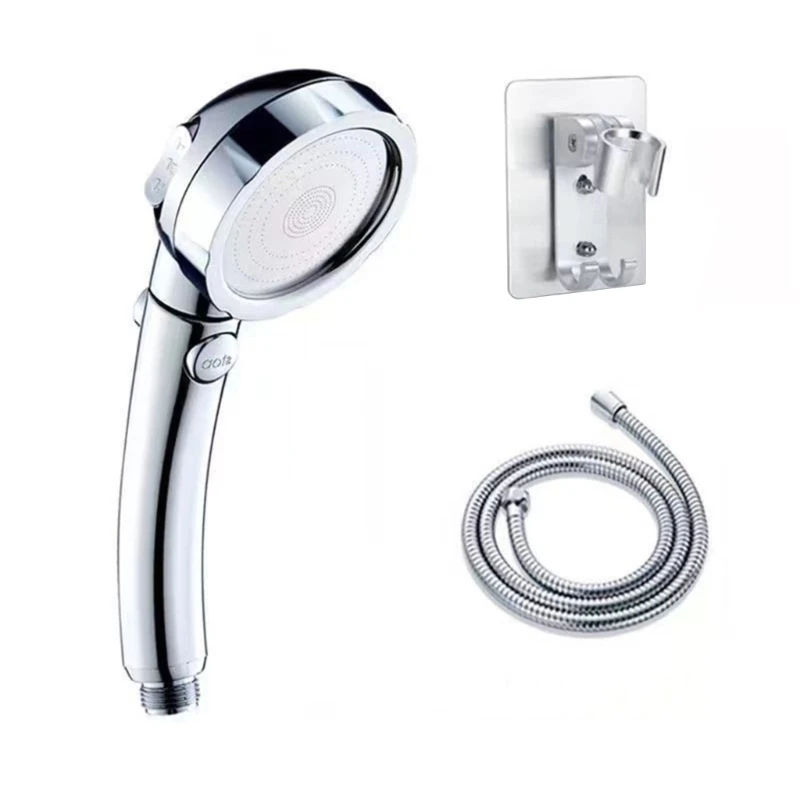 Easy Installation Handheld Showerhead with 3 Powerful Option Water Stop Function Ergonomical Handheld Showerhead