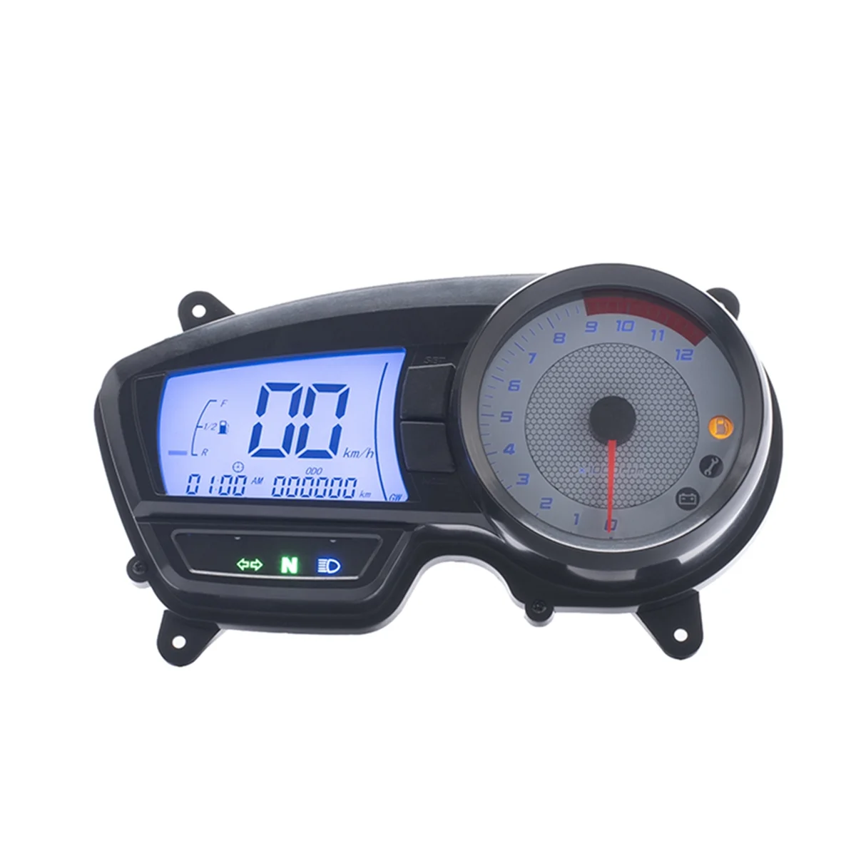 Motorcycle Speedometer LCD Digital Odometer Tachometer for TVS Apache RTR 160 180 TVS160 TVS180 2008 2009 2010