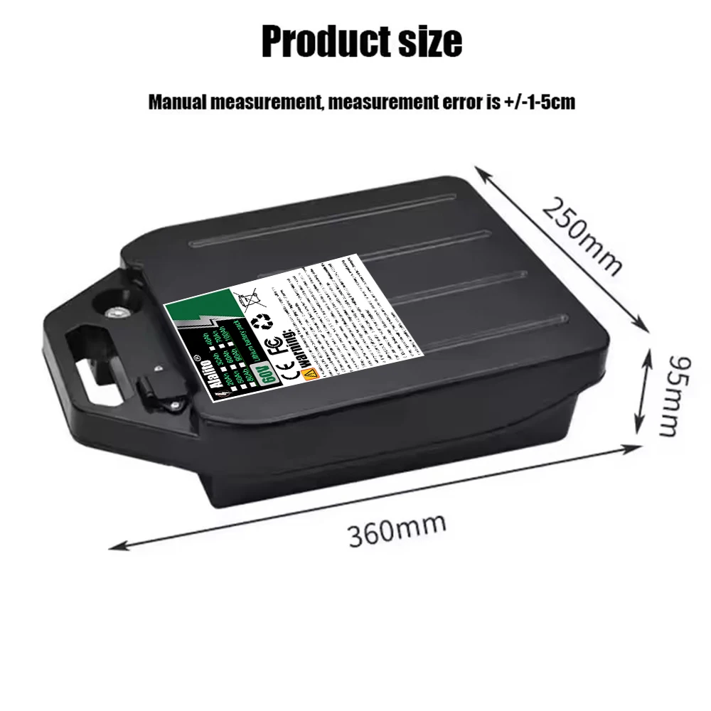 항공 화물, 60V 20Ah-100Ah, 최대 용량 18650 리튬 배터리 팩, 250W~3000W에 적합, 할리 전기차용