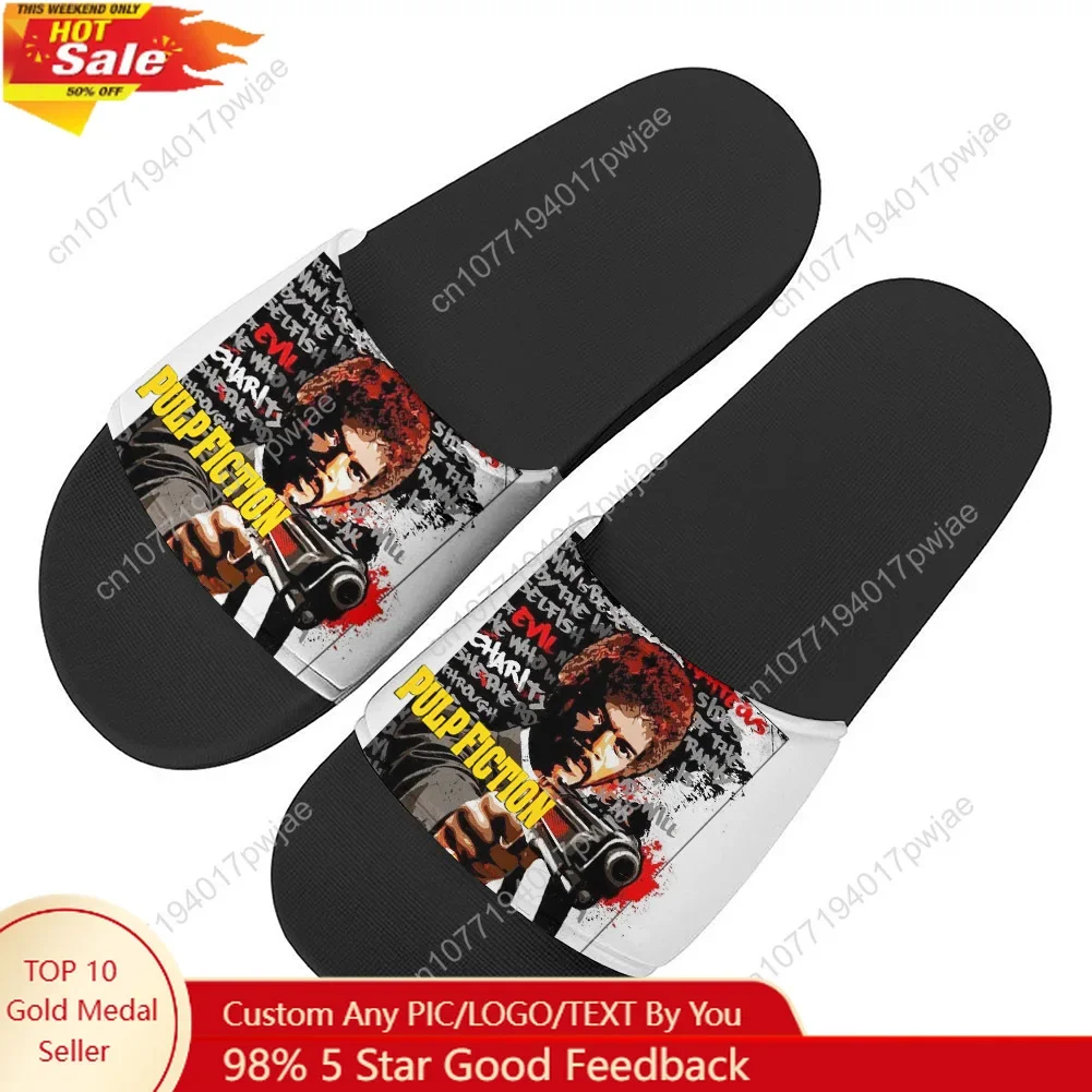 Pulp Fiction Slippers Home Water ShoesJohn Travolta Mens Womens Teenagers Outdoor Beach Pool Sandals Custom Summer Slipper