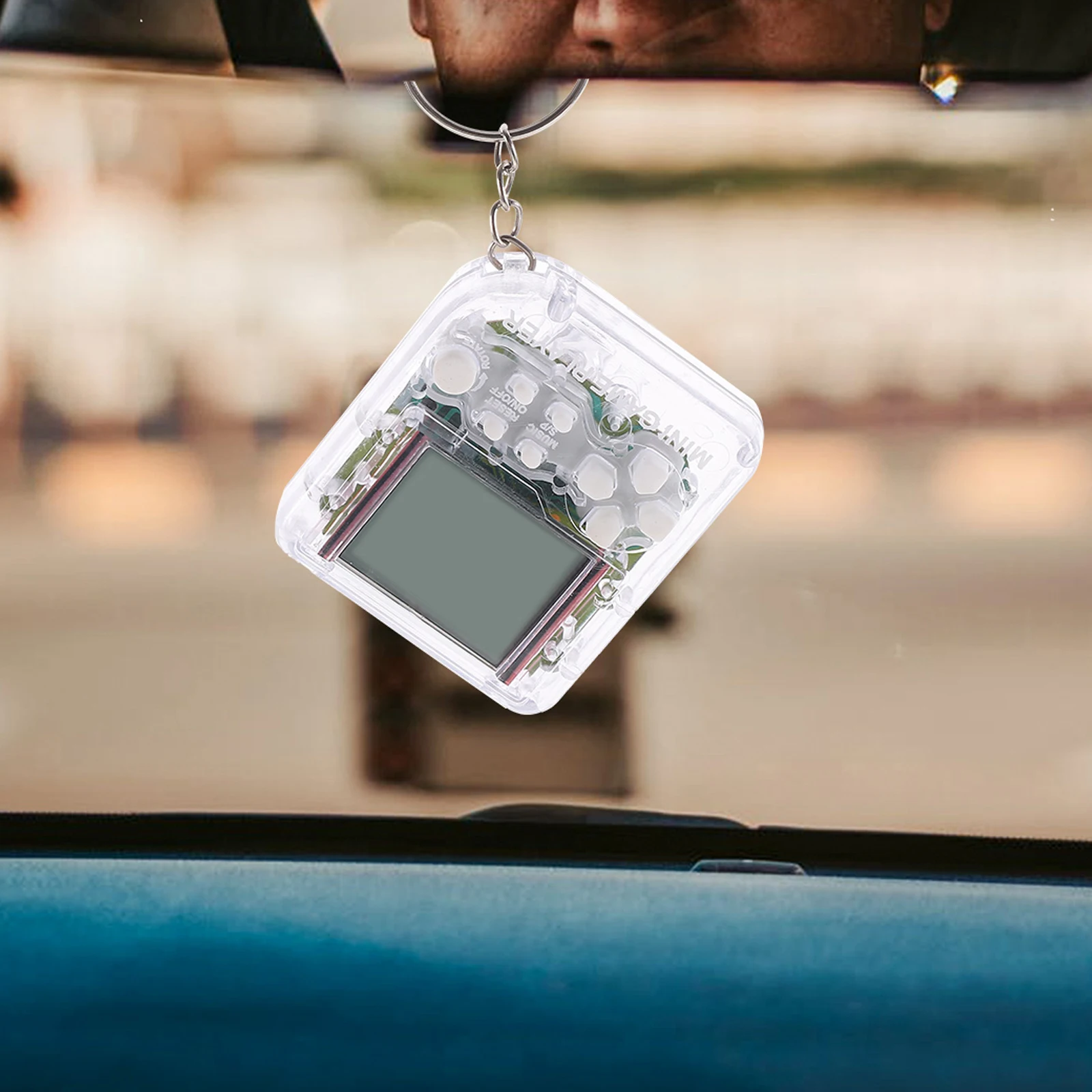 

4Pcs Electronic Game Keychain Key Ring for Car Bag Backpack Decor Creative Hanging Ornament for Party Wedding