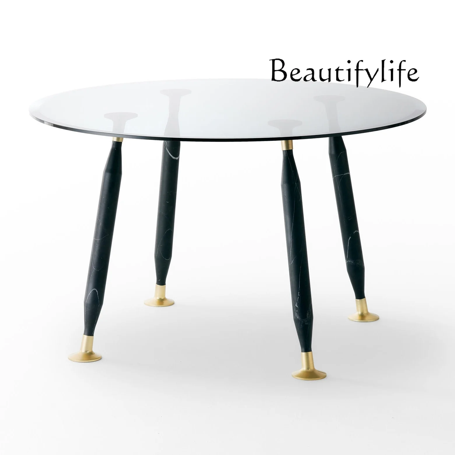 Italian Designer Personalized Creative round Glass Table Modern Light Luxury Design Table