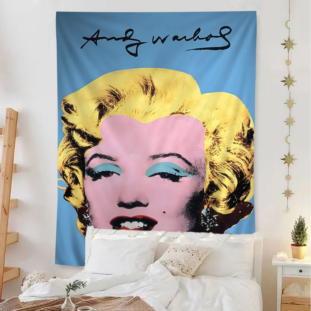 Famous Andy Warhol Marilyn Monroe Colorful DIY Wall Tapestry Hanging Tarot Hippie Wall Rugs Dorm Home Decor