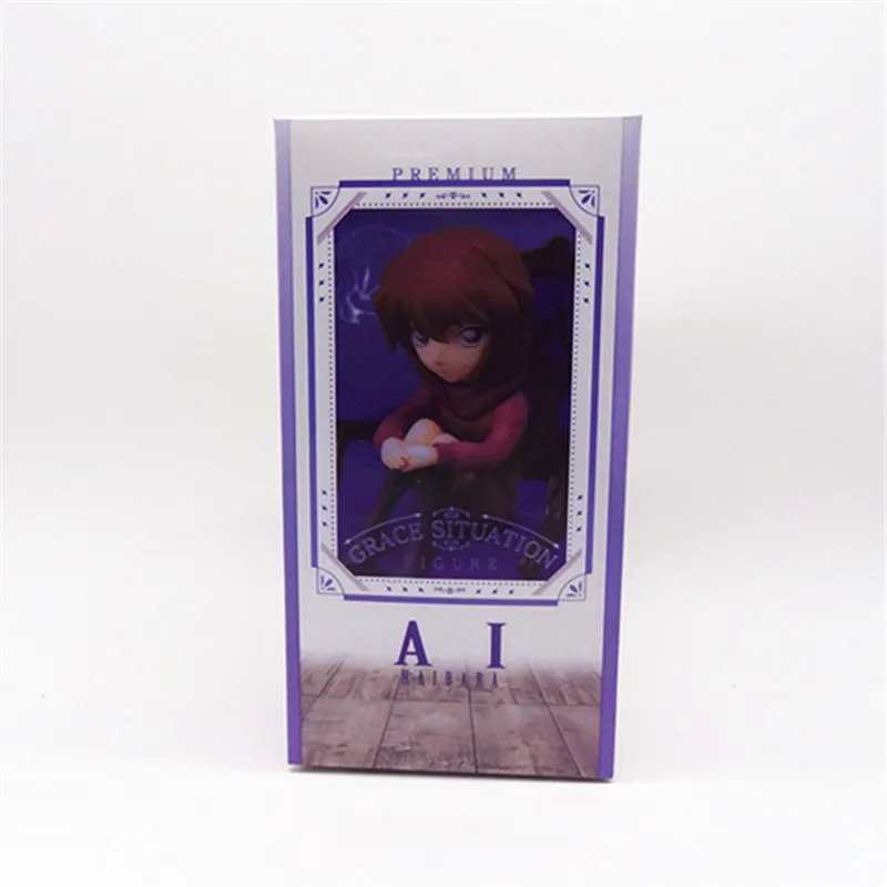 Anime Detective Conan Haibara Ai q-version kawaii Sitting posture Action Figure PVC Model statue Toys Desk Decor Gifts boxed