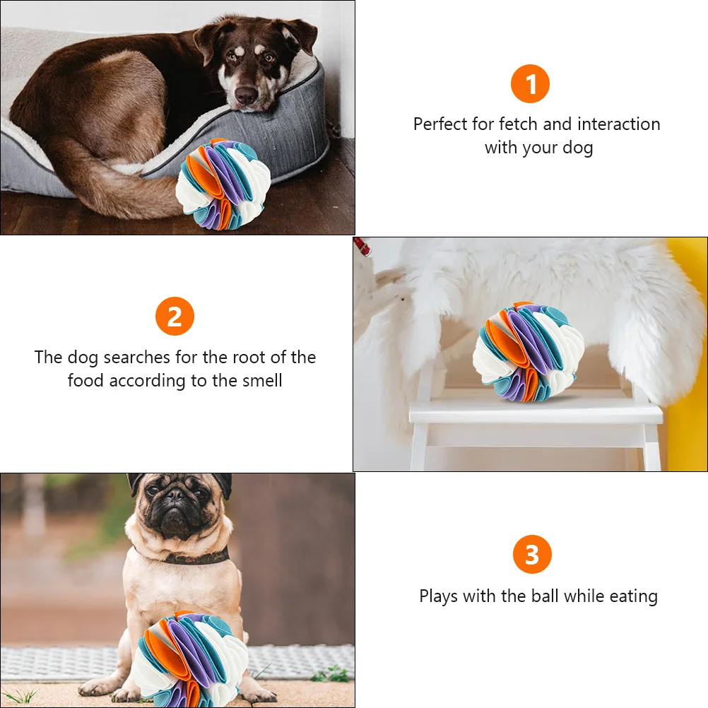 

Pet Sniffing Ball Felt Nosework Feeder Slow Chewing Toys Snuffle Balls Food Leakage Dog Toy Eco Friendly Easy Clean Machine