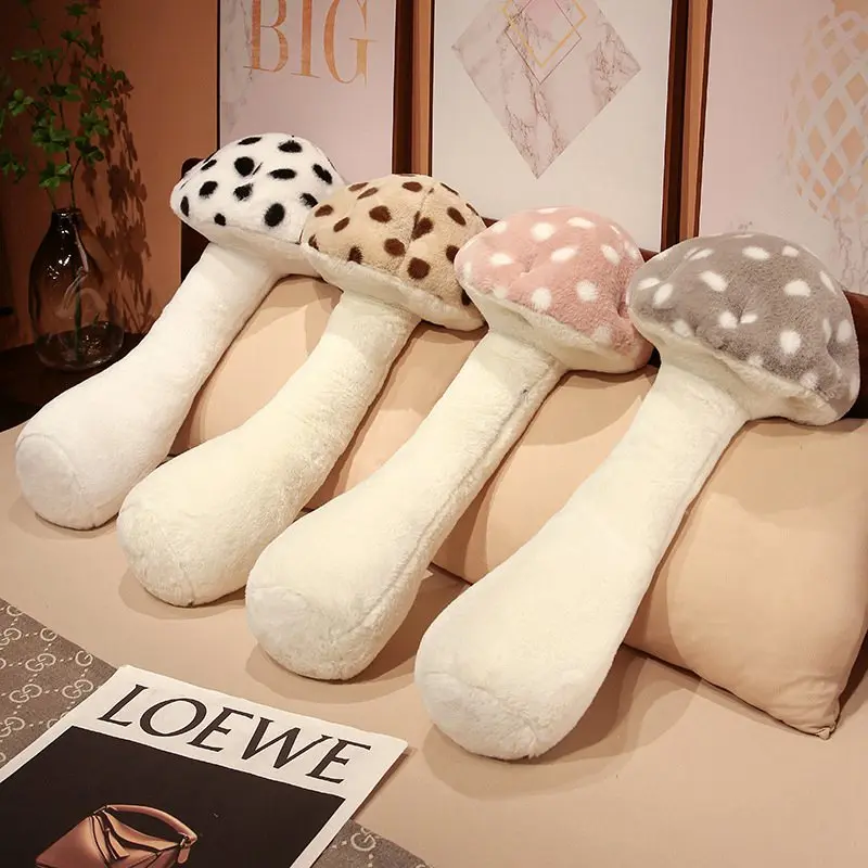 

80cm/100cm INS Giant Mushroom Plush Pillow Stuffed Plant Toys Soft Sleeping Cushion For Children Girls Birthday Gifts