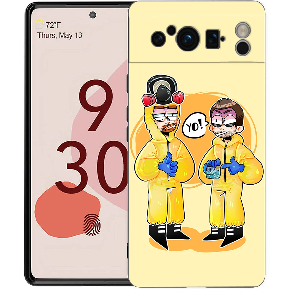 Popular TV series Breaking Bad Phone Case For Google Pixel 8 7 6 Pro 6A 7A 5G Soft Silicone Shockproof TPU Black Cover Fundas