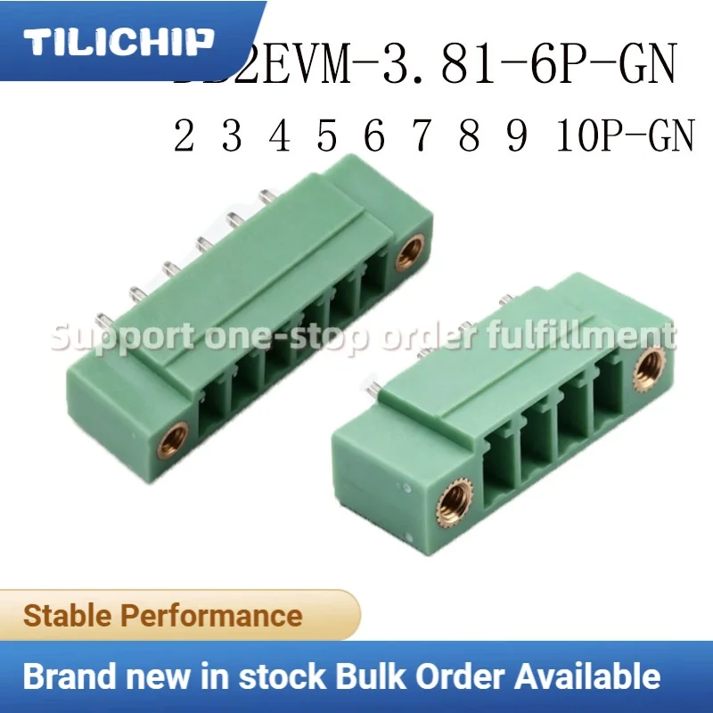 10PCS~20PCS Brand new DB2EVM-3.81-6P-GN 2 3 4 5 6 7 8 9 10P-GN straight pin terminal with mounting hole