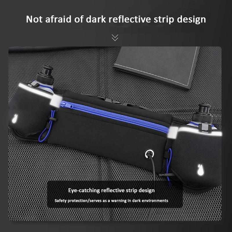 Marathon Trail Running Waist Pack For Phone Water Bottle Sports Fanny Pack Fitness Dual Pocket Running Belt Waist Bag Men Women image 5