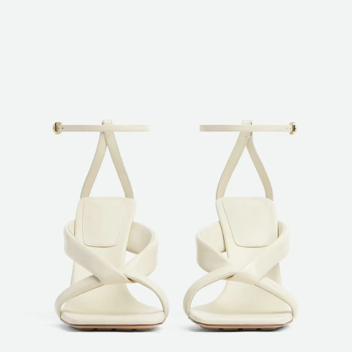 Women's Square Toe Stiletto Sandals Criss-Cross Strap with Ankle Buckle for Wedding Parties Elegant Minimalist Fashion Statement