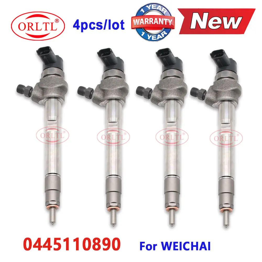 4 PCS NEW 0445110890 Diesel Fuel Injector Sprayer Nozzle 0445 110 890 fit for WEICHAI Engine Car Parts 0 445 110 890