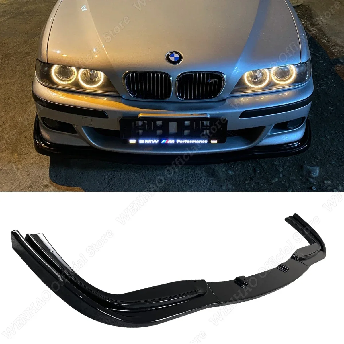HAN Style Front Bumper Lip for BMW E39 5 Series M5 M Pack 1996-2003 M Sport Splitter Diffuser Spoiler Custom Body Kits Tuning