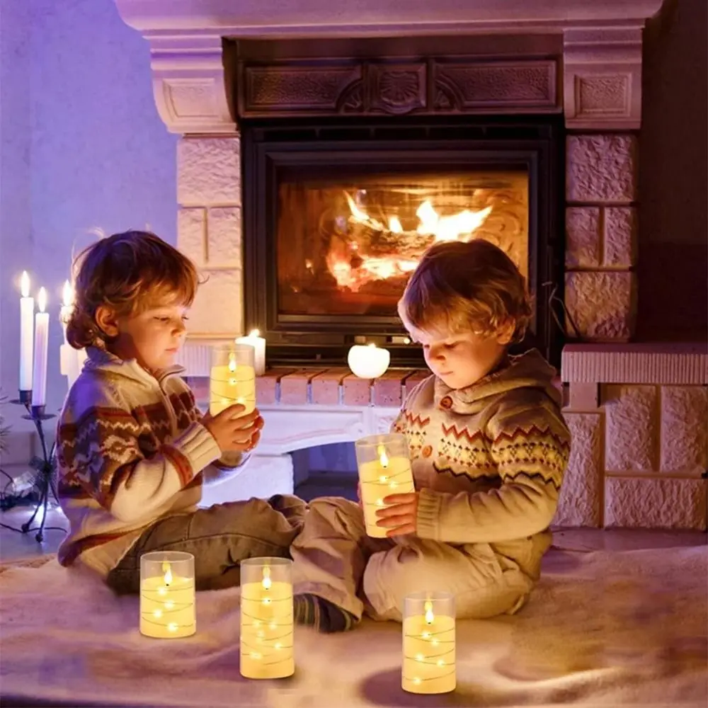 

Creative Electronic Candle Light Cordless Decorative Swing Flameless Candles Battery Operated with Light String