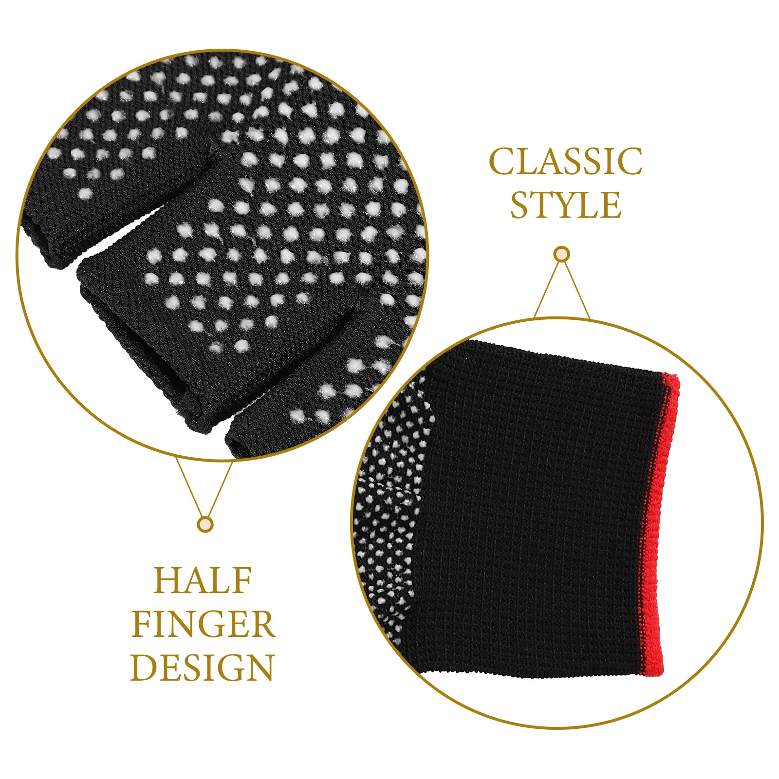 2pcs Half Finger Nylon Thickened Durable Work Gloves For Warehouse Outdoor Carrying Non-Slip Wear-Resistant Protective Gloves
