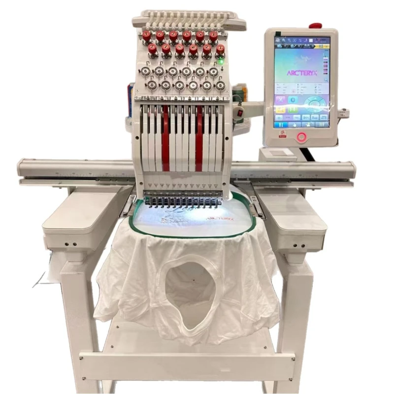 New household horse head machine single head 12 needle large area industrial embroidery machine