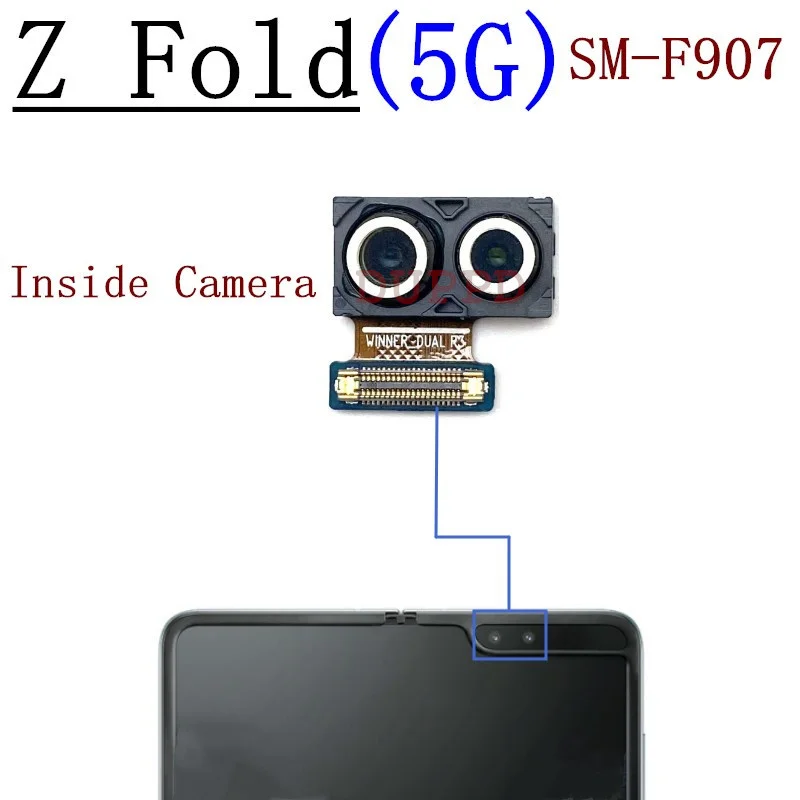 Front Camera Module Flex For Samsung Galaxy Z Fold Fold2 Fold3 Fold4 Fold5 Flip Flip3 Flip4 Flip5 5G  Camera Parts