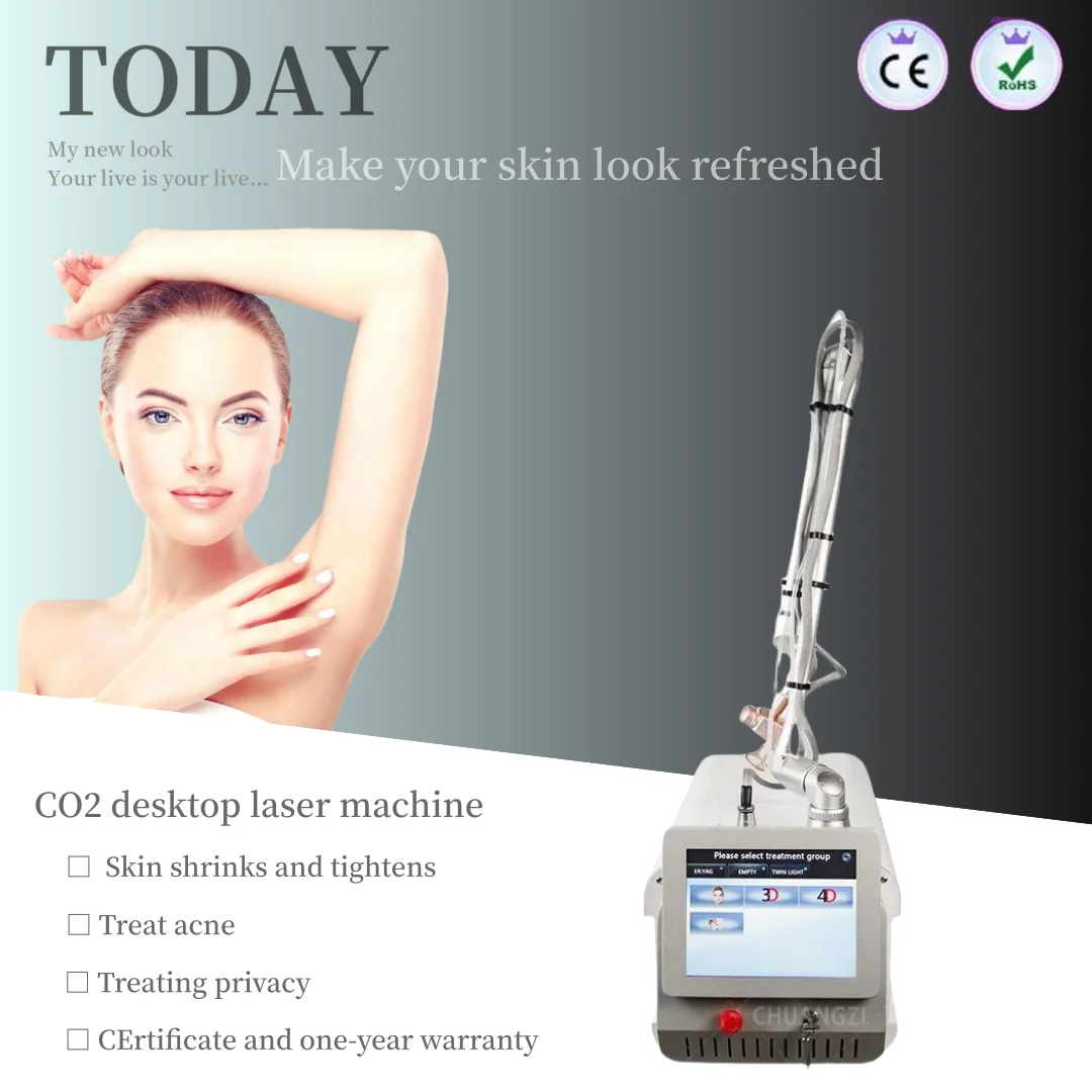 NEW Glass 10600nm Carbon Dioxide Laser Vaginal Tightening Portable Co2 Laser Beauty Portable Co2 Fractional Laser Machine