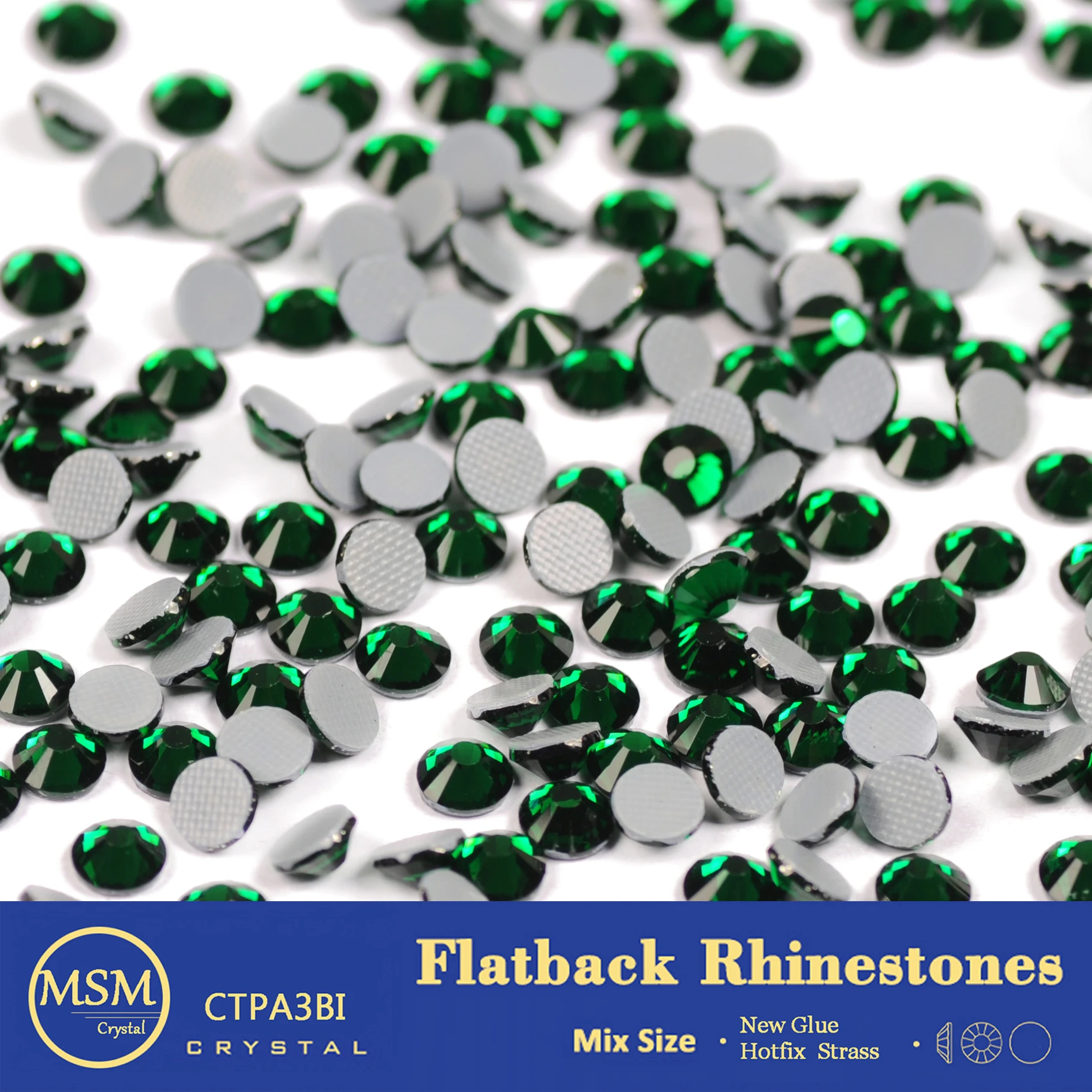 

2058 Emerald Dark Green DIY Flatback Glass Strass Glitter Rhinestones Crafts Hotfix Accessories Beads For Garment Decorations