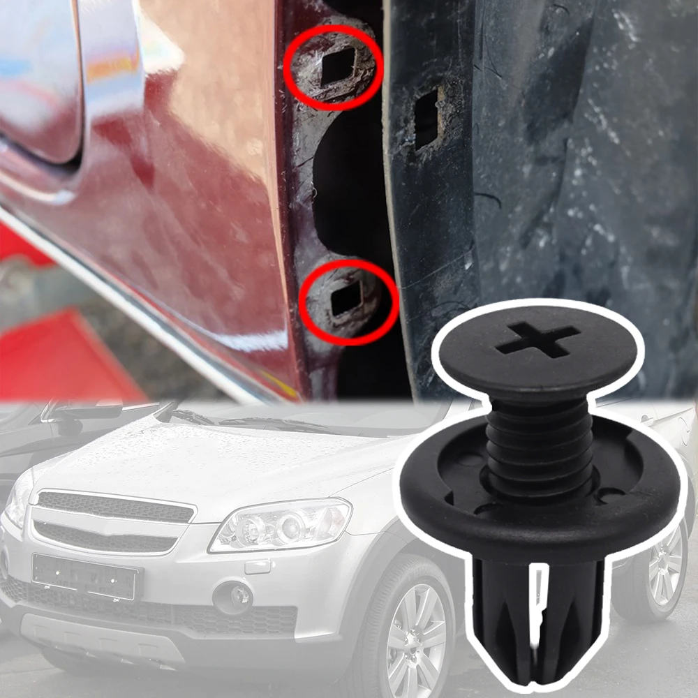 

For Chevrolet Holden Captiva C100 C140 2006 - 2017 Car Bumper Wheel Arch Lining Mud Splash Guard Rivets Side Skirt Trim Clips