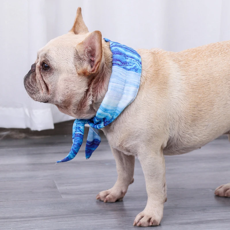 Blue Gel-coated Cool Pet Scarf - Summer Cooling Gadget For Pets Doggy Headband Outdoor Anti-sunstroke Pet Accessory Comfortable - view 6