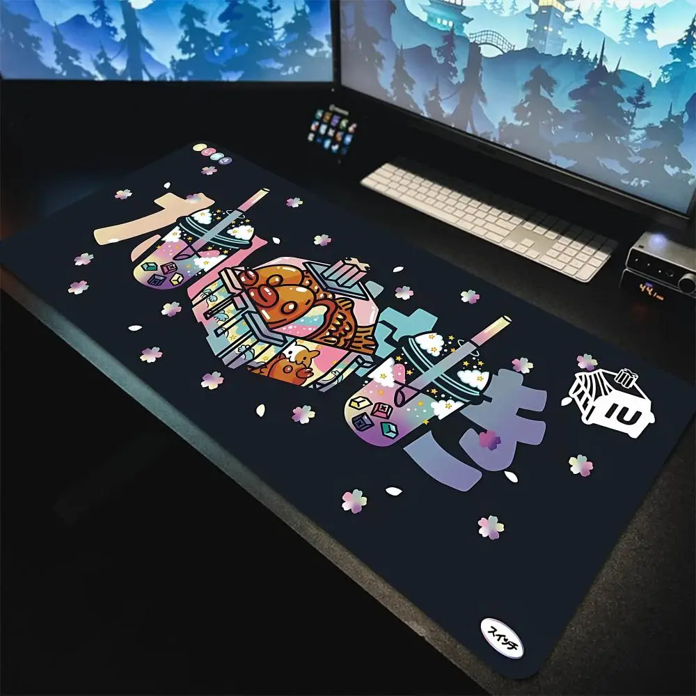 60x120cm Black Art Sushi Suitchi Table Mat Rubber Mat Sushi Shaft Personalized Table Mause Pad Company Mouse Mats Minimalist DIY