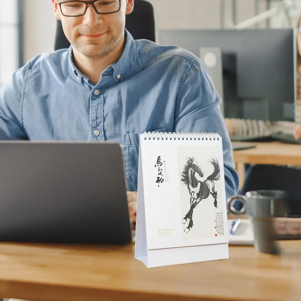 

Character For Home Office practicality Decoration Traditional Culture ﻿ 2026 New Year Calendar, Zodiac Horse Year Desk Calendar