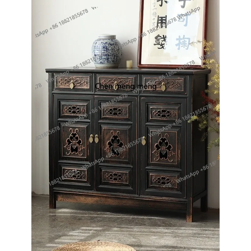 

Solid wood, antique and old North Elm storage, chest of drawers, restaurant side cabinet