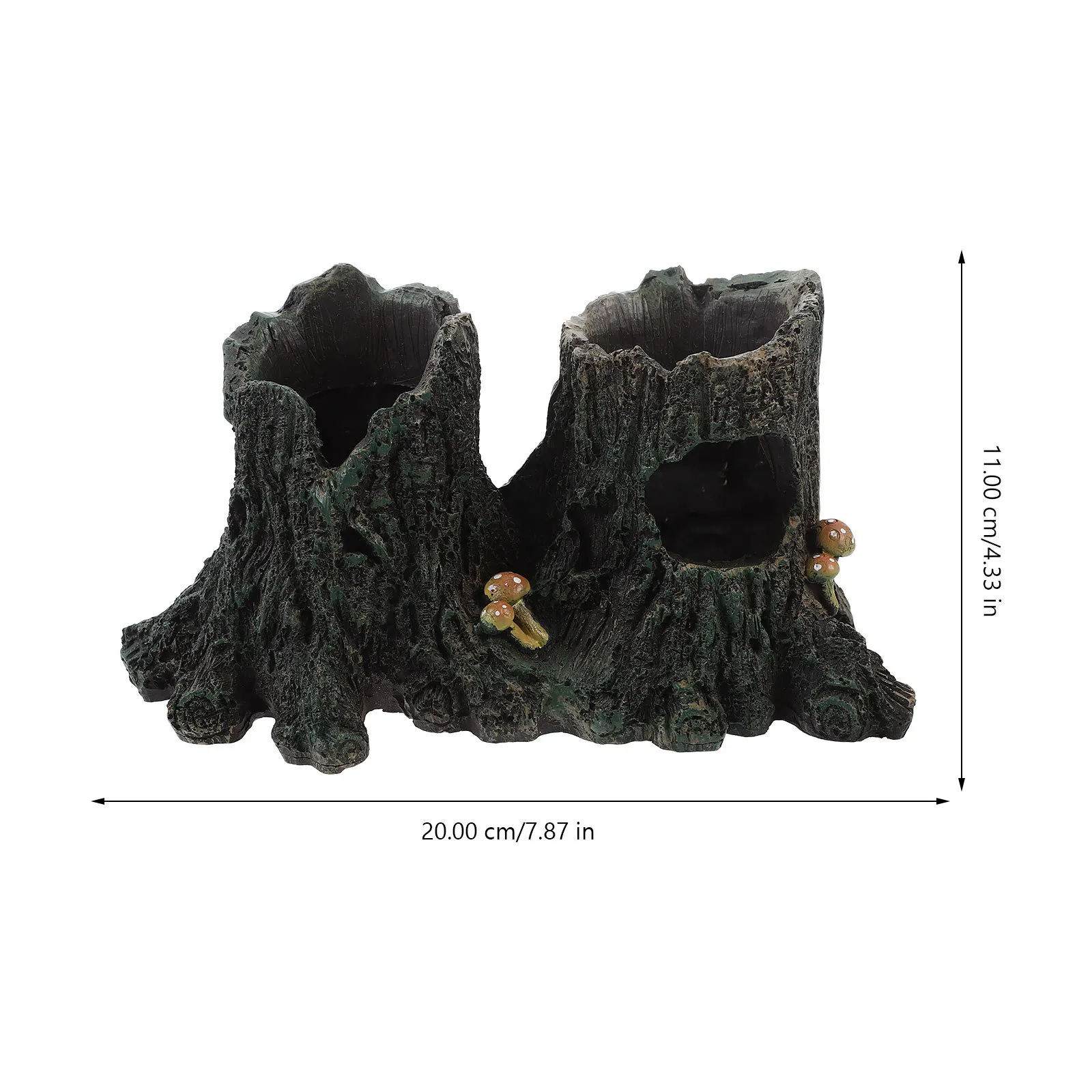 

Realistic Artificial Driftwood Aquarium Stump Branch With Wide Holes Fish Hiding Underwater Sculpture Decor For Fresh Salt Water