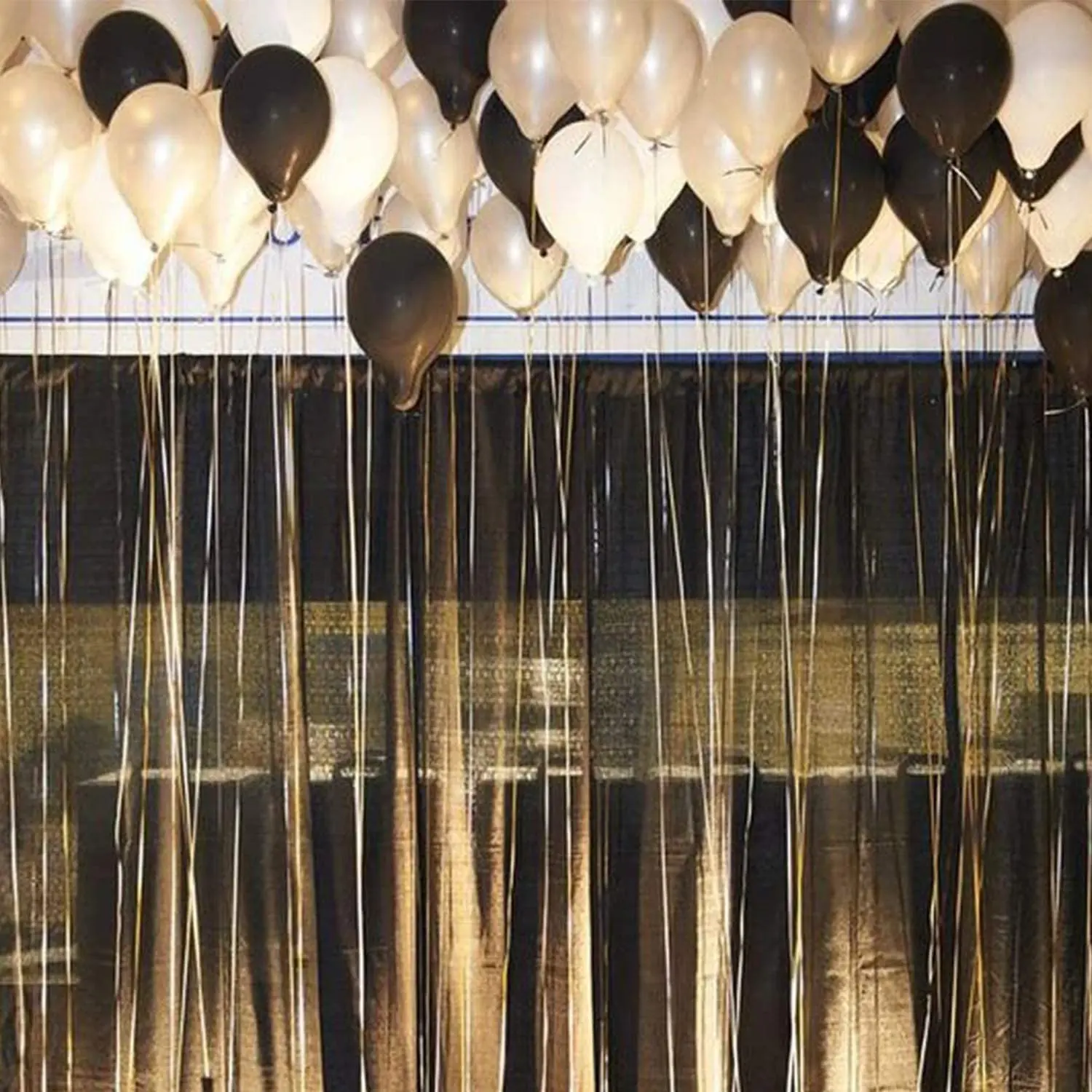COFA Crepe Paper Streamers12 Pcs Gold Streamers, Silver and Black Streamers Party Decorations for Birthday Party Wedding